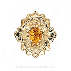 GS311 CIT - 14 Karat Gold Citrine Slide 